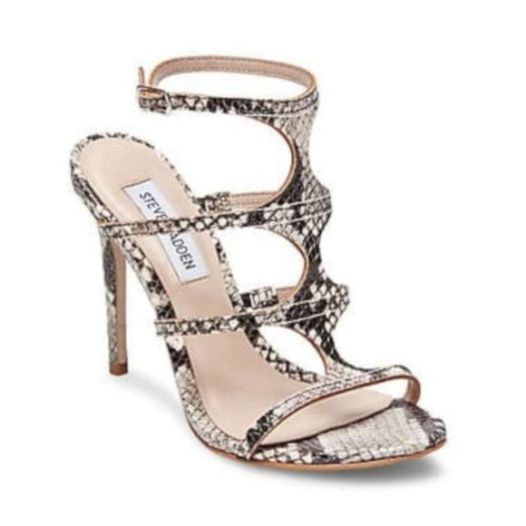 Steve Madden Shoes - STEVE MADDEN Sprung Sandal Snake Print Leather